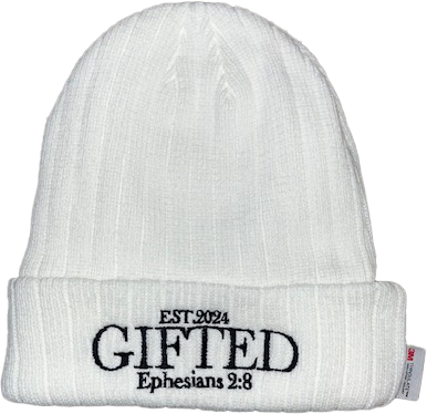 White Gifted Beanie